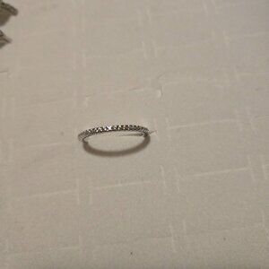 New S925 silver full-set stacked ring with 5a grade cubic Zirconia SZ 8